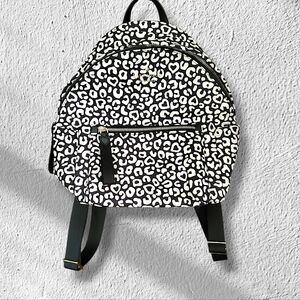 Kate Spade Black And White  Leopard Print Backpack- Perfect Condition